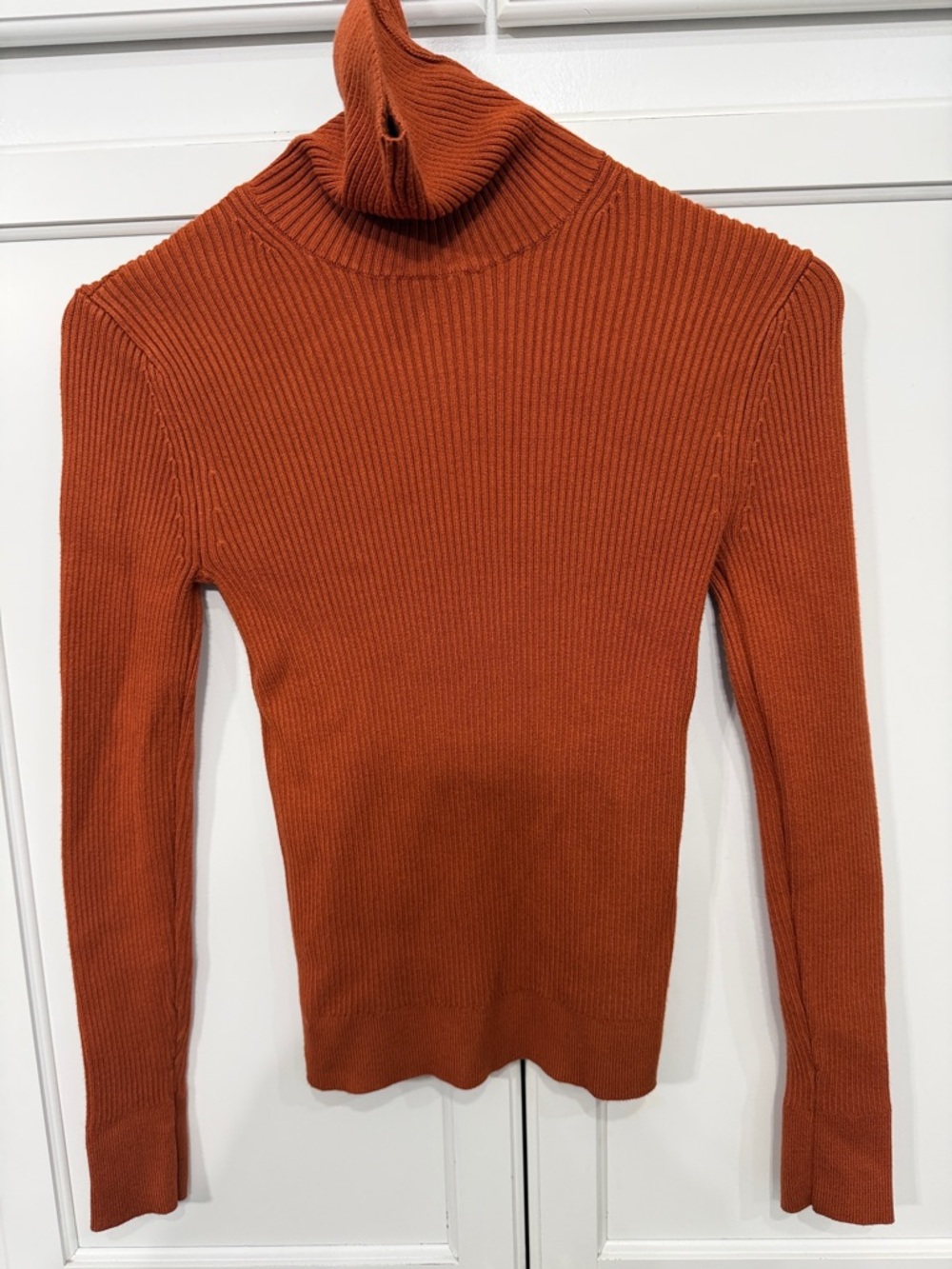 Abercrombie & Fitch Rust Orange Ribbed Turtleneck Sweater| Size S